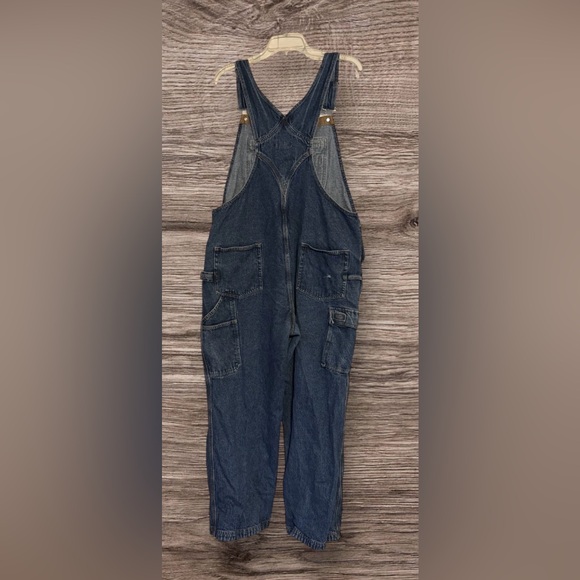 Duluth Women’s Cargo Workwear Denim Bib Overalls SZ L - Picture 3 of 8